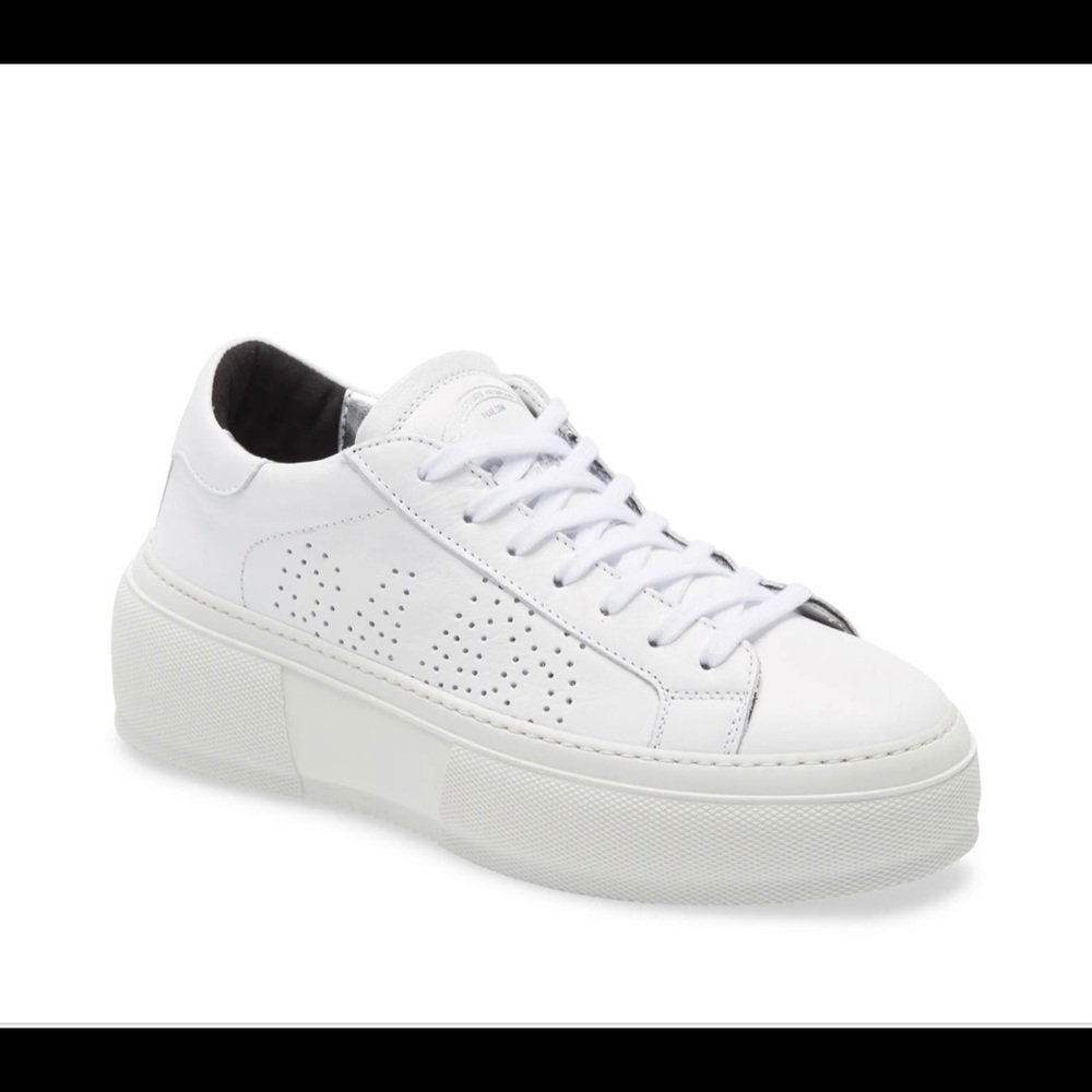 P448 Louise white platform sneakers